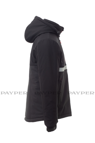 Wattierte Softshelljacke WISE PAD in anthrazit